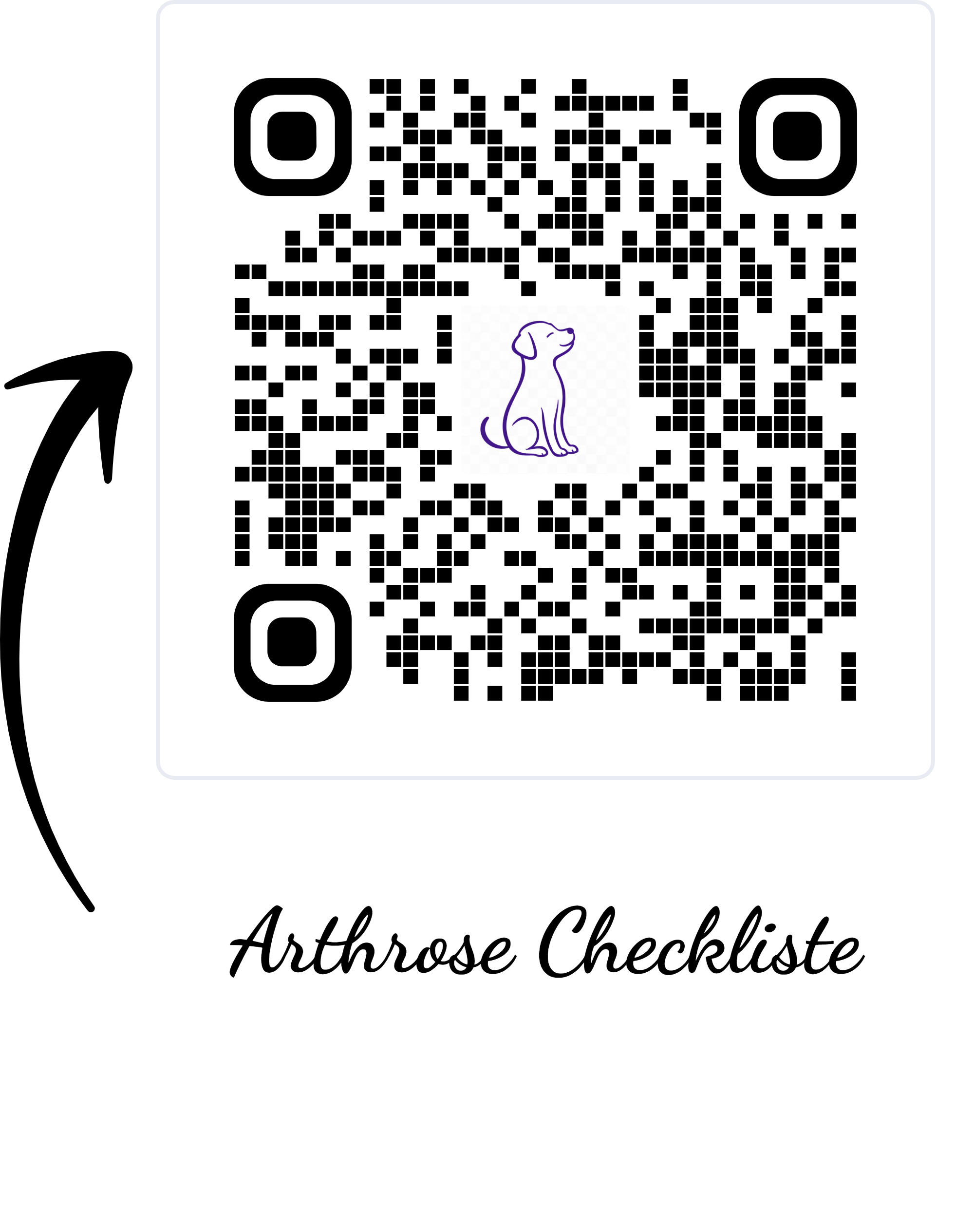 QR-Code zur kostenlosen Arthrose-Checkliste für Hunde